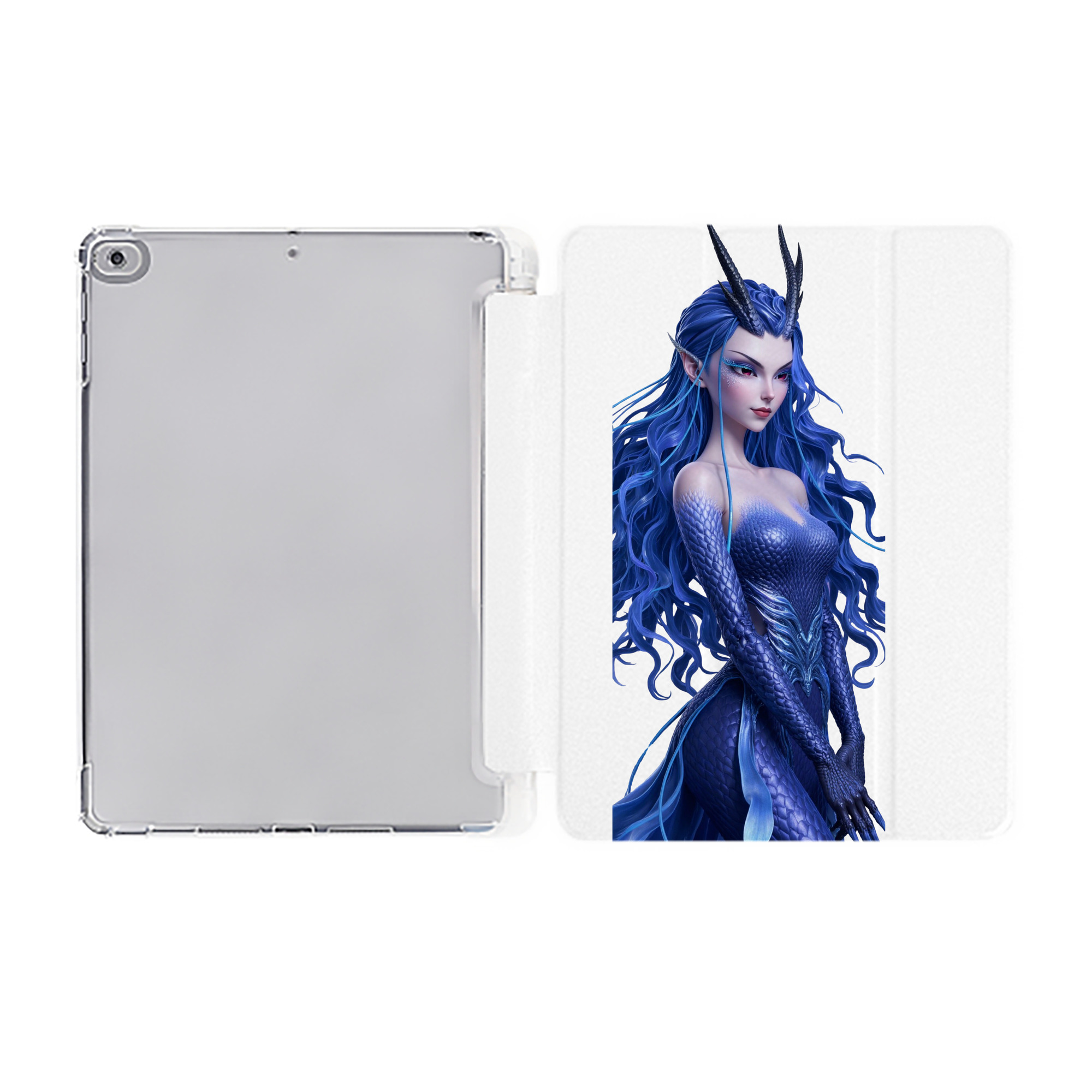 （画像用） Ne Zha 2 ナタ 魔童の大暴れ IPad ケース ペン収納付き 三つ折りスタンド PUレザー×シリコン 対応機種9.5/10.5/10.9インチ